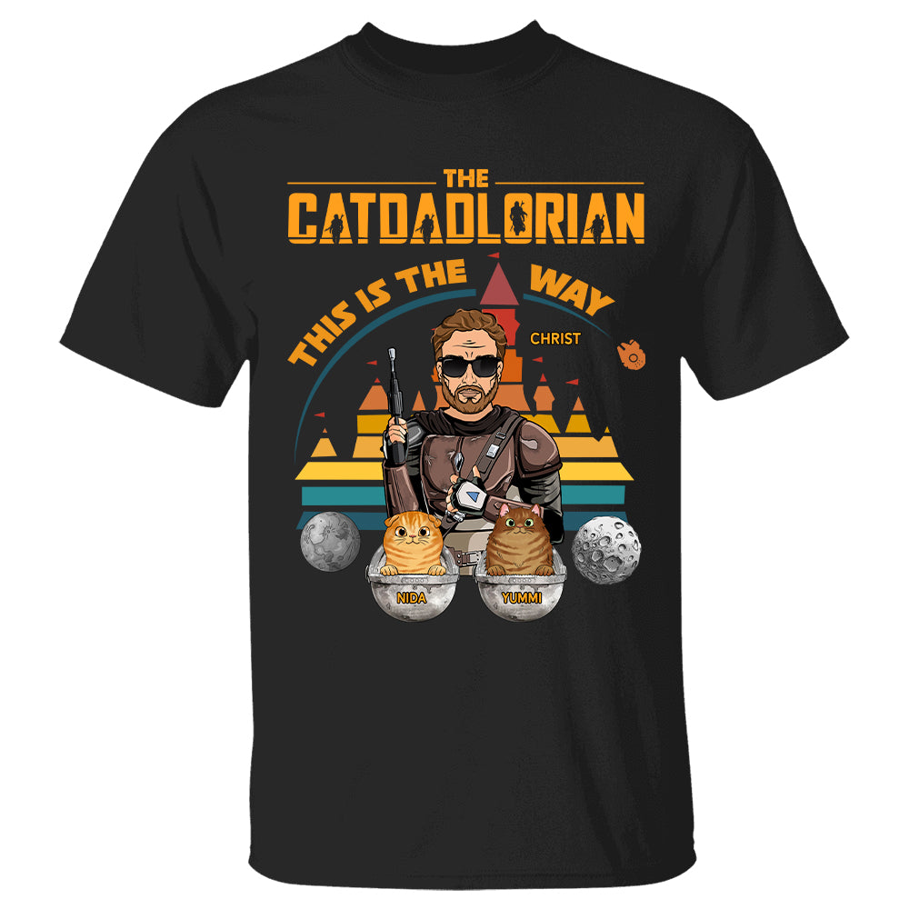 The Catdadlorian This Is The Way Personalized Shirt Gift For Cat Dad