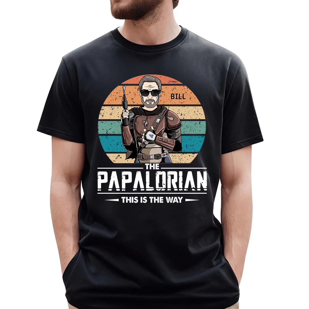 The Papalorian This Is The Way Custom Shirt Gift For Grandfather Grandpa