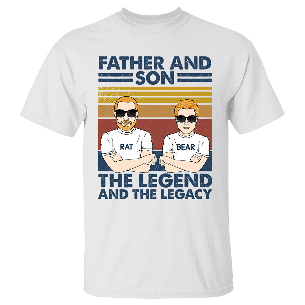 Personalized Father And Son The Legend And The Legacy Shirt For Father For Son