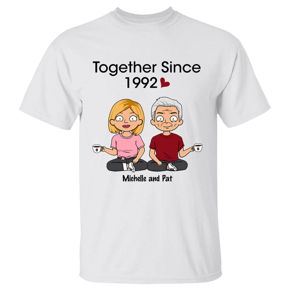 Personalized Together Since Year Wedding Anniversary Shirt Funny Husband And Wife Valentines Couple 
Shirt