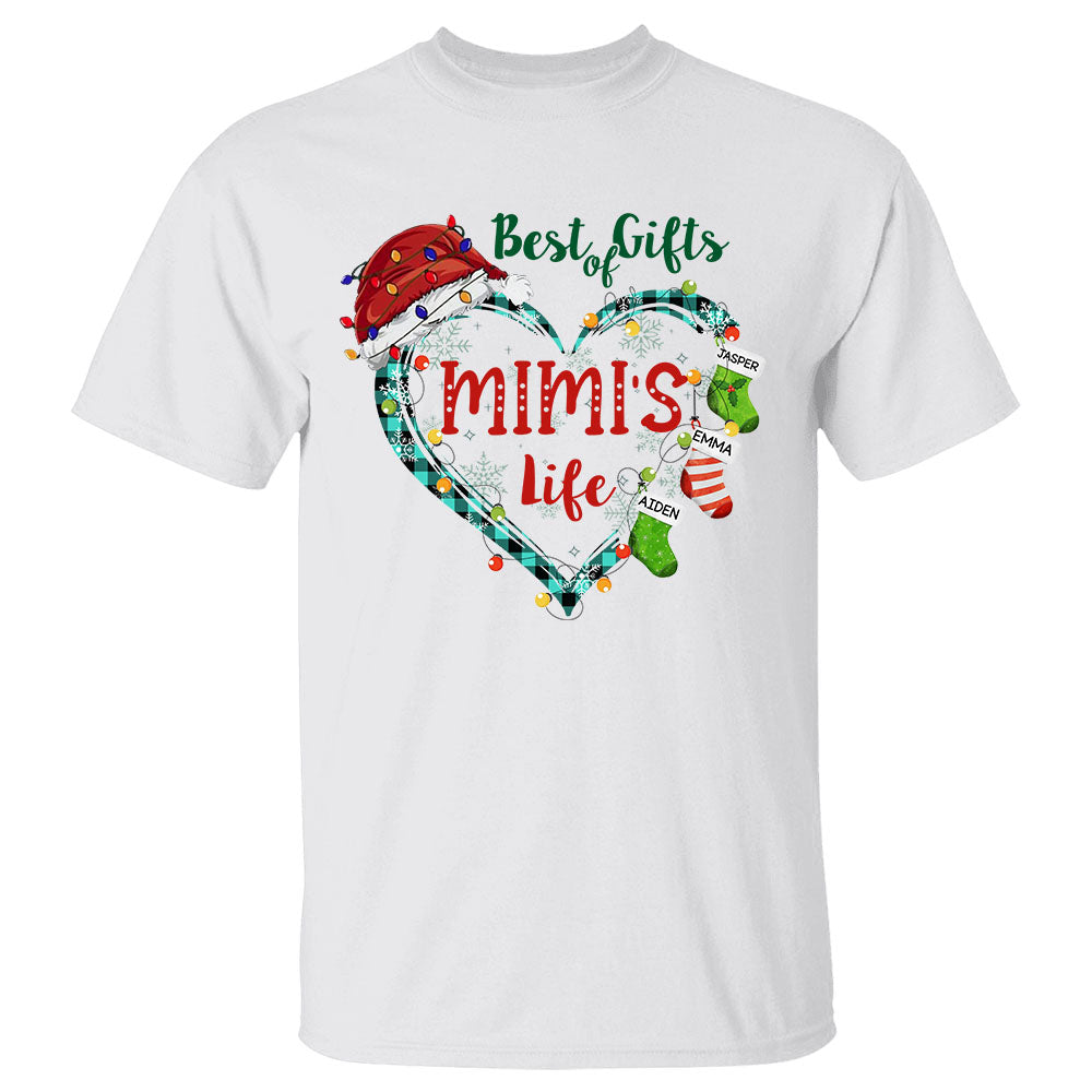 Personalized Best Gifts Of Nana's Life Heart Christmas Shirt, Funny Grandma Nana Christmas Shirt