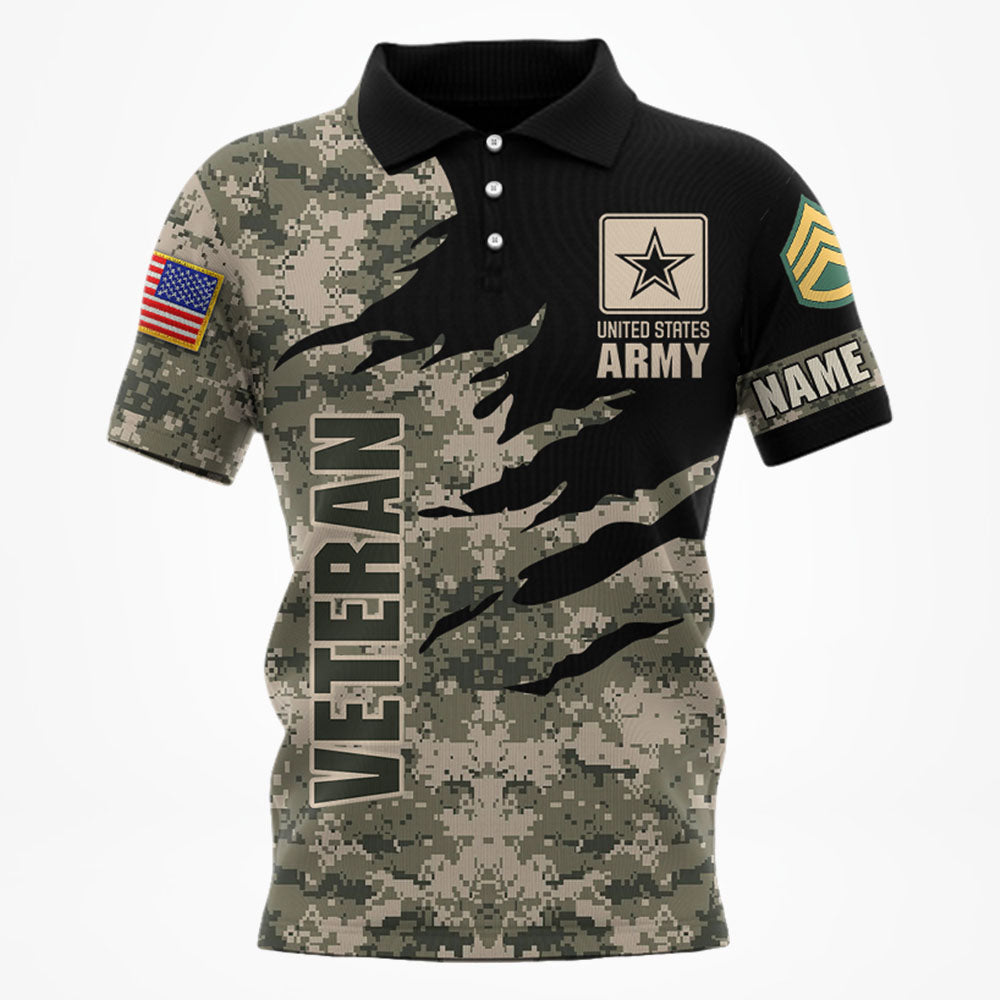 Premium Unique Veteran Shirts Ultra Soft and Comfort Custom Rank Name For Veterans H2511