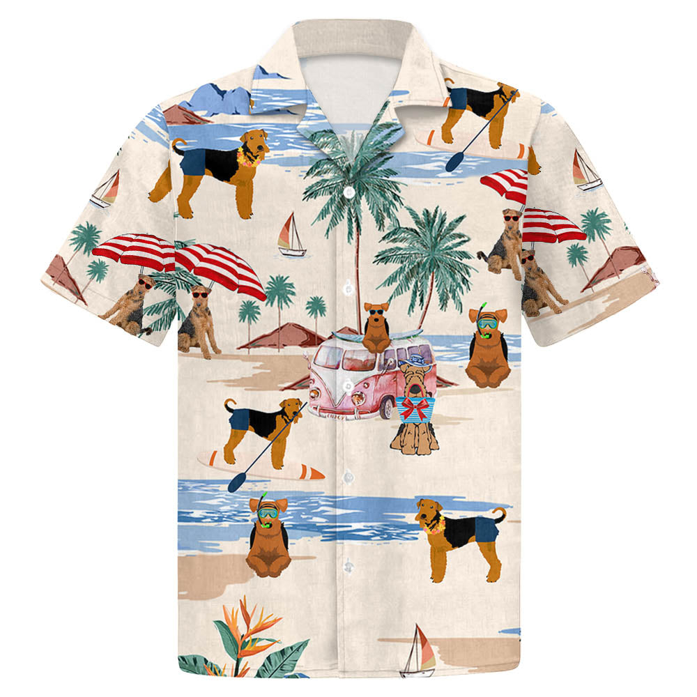 Welsh Terrier Summer Beach Hawaiian Shirt