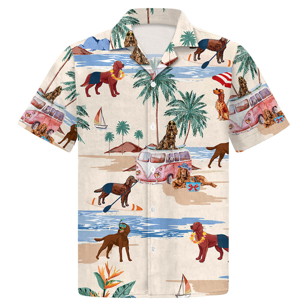 Irish Setter Summer Beach Hawaiian Shirt, Hawaiian Shirts For Men Women Short Sleeve Aloha Beach Shirt