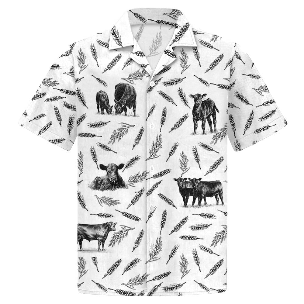 Cattle Pattern Black And White Hawaiian Shirt, Summer Gift, Hawaiian Shirts For Men And Women Aloha Beach Shirt