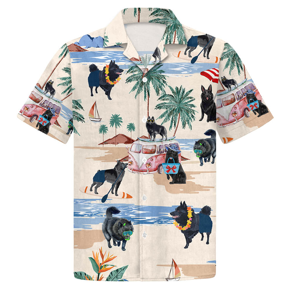 Schipperke Summer Beach Hawaiian Shirt, Hawaiian Shirts For Men Women Short Sleeve Aloha Beach Shirt