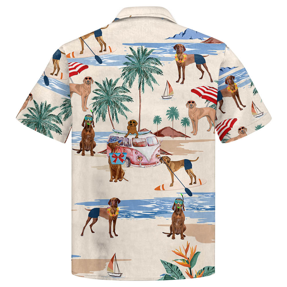 Vizsla Summer Beach Hawaiian Shirt