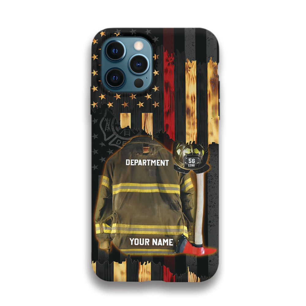 Custom Clothes And Helmet Firefighter Phone Case Gift For Firefighter K1702