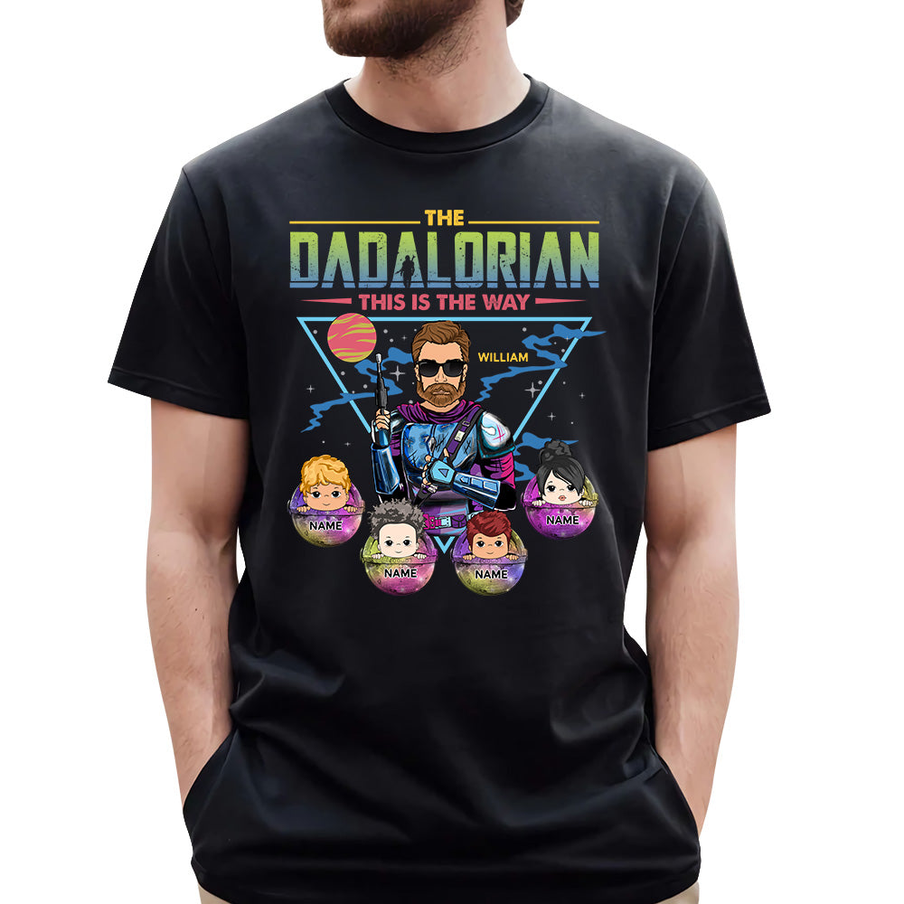 Dadalorian This Is The Way - Personalized Shirt Custom Nickname With Kids Gift For Dad Mom K1702
