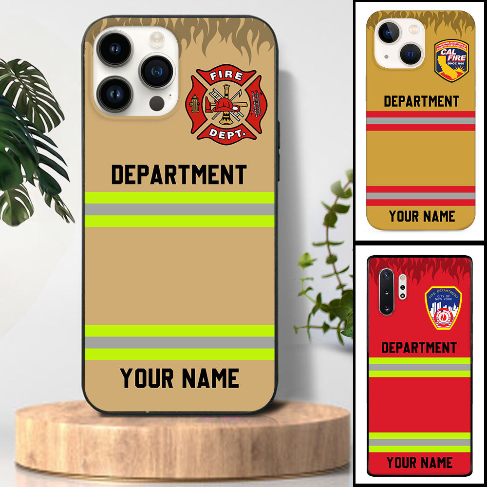 Custom Clothes And Helmet Firefighter Phone Case Gift For Firefighter K1702