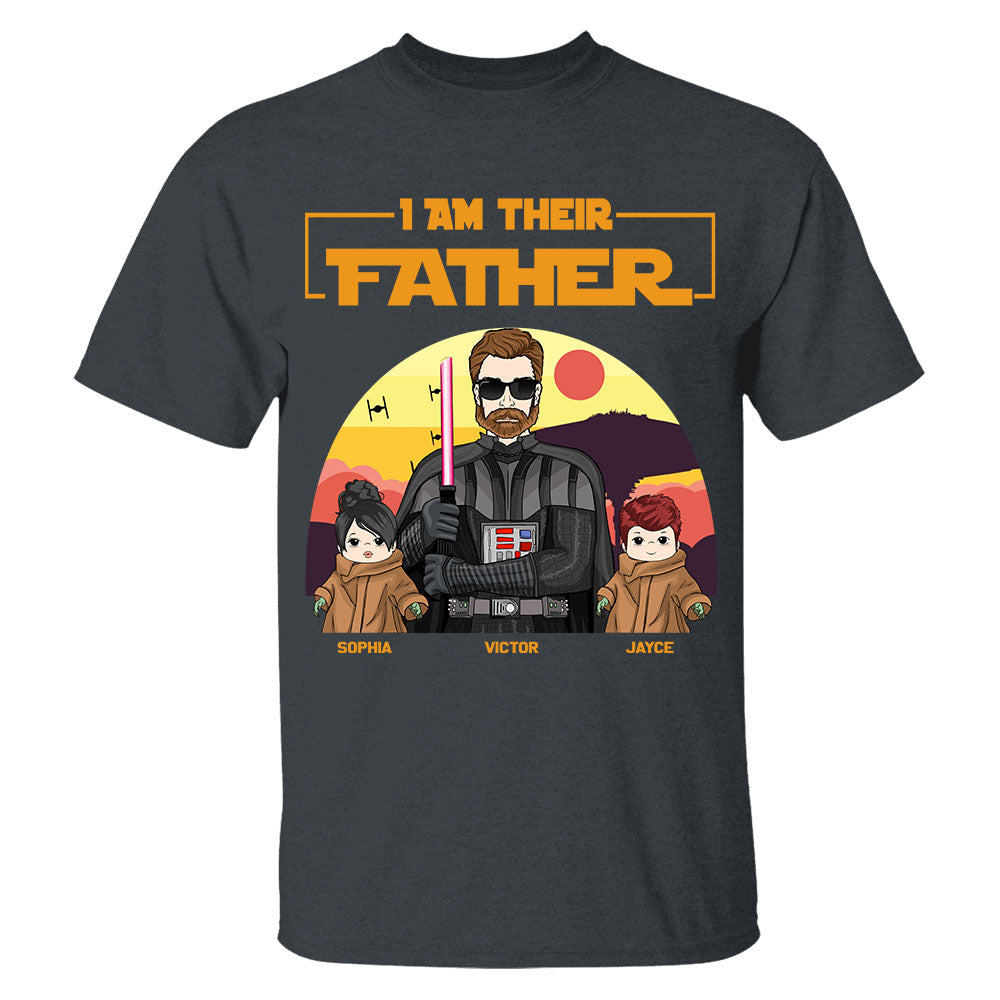 I Am Their Father - Personalized Shirt Custom Background Gift For Dad