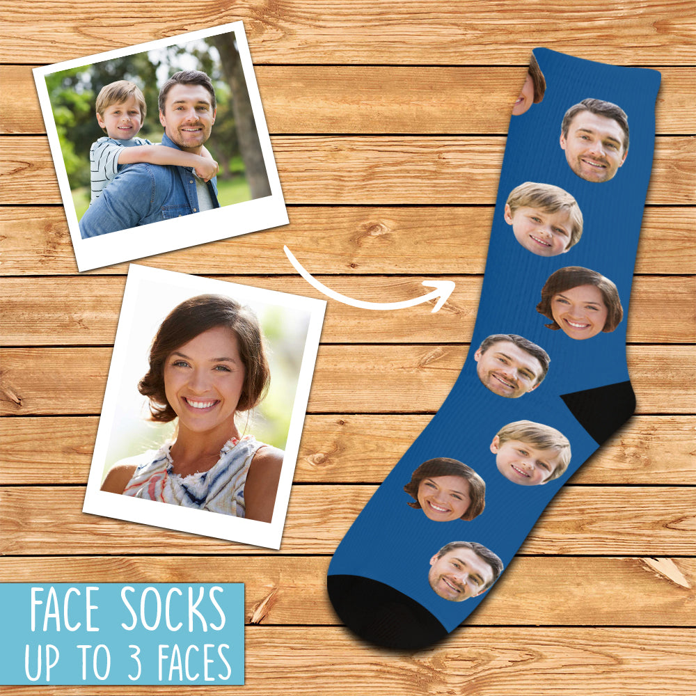 Custom Face Socks, Personalized Photo Socks, Picture Socks, Face on Socks, Customized Funny Photo Gift For Her, Him or Best Friends
