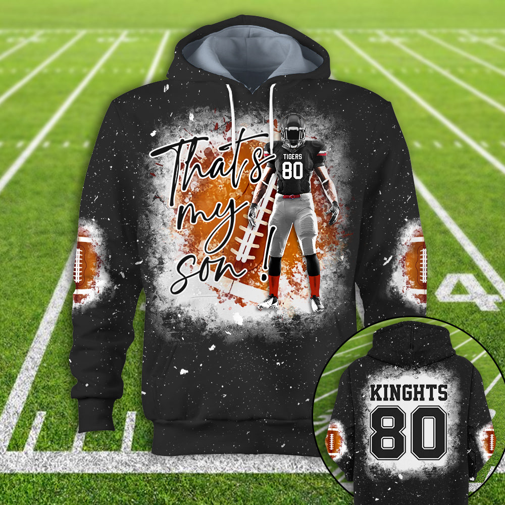 Personalized Football Bleached Shirt That's My Boy Custom Player K1702