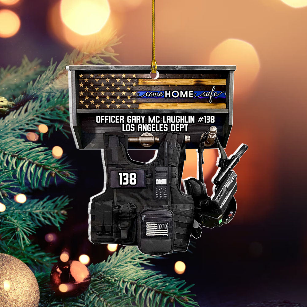 Come Home Safe Wall Mounted Duty Personalized Ornament Gifts For Police Policeman H2511