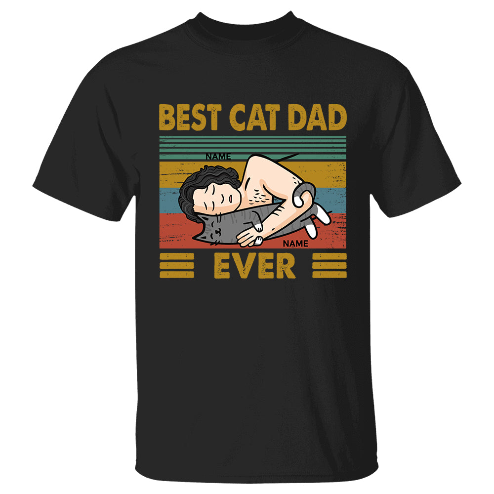 Best Cat Dad Ever Personalized Shirt