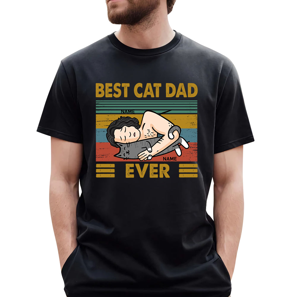 Best Cat Dad Ever Personalized Shirt