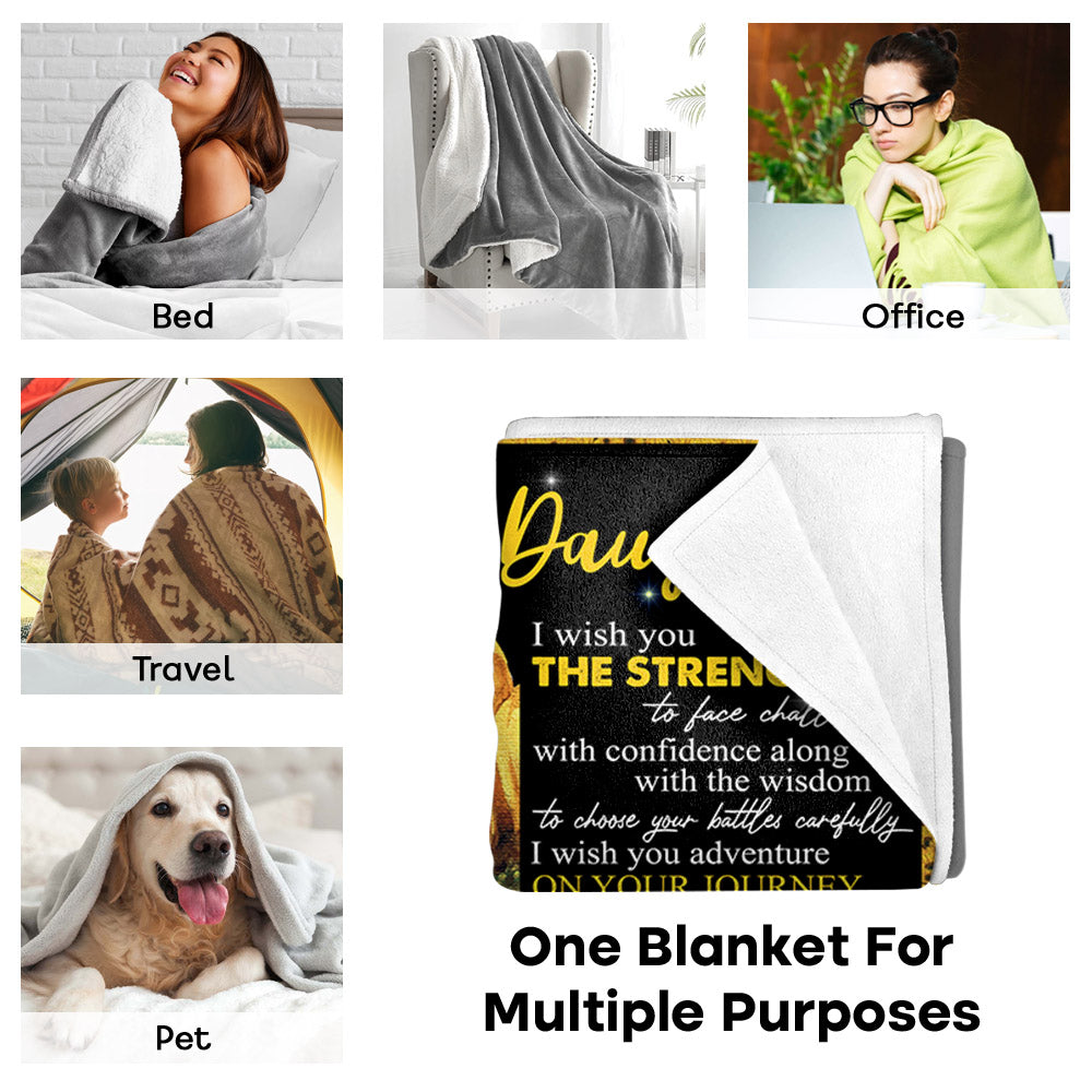 To My Daughter I Wish You The Strength Blanket Gift For Daughter - Blanket Gifts For Daughter From Mom