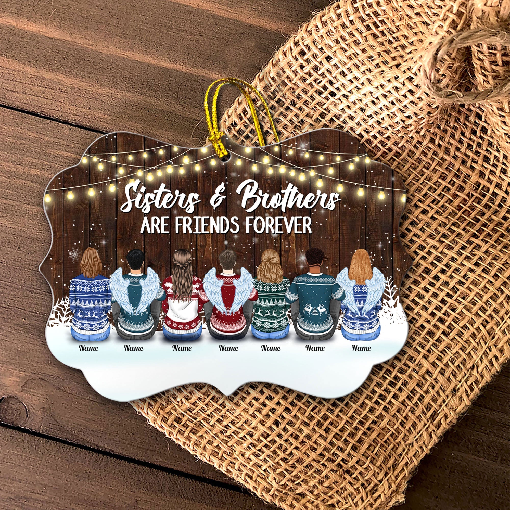 Life Is Better With Sisters And Brothers Personalized Ornament Gift For Sister Brother Christmas Ornaments