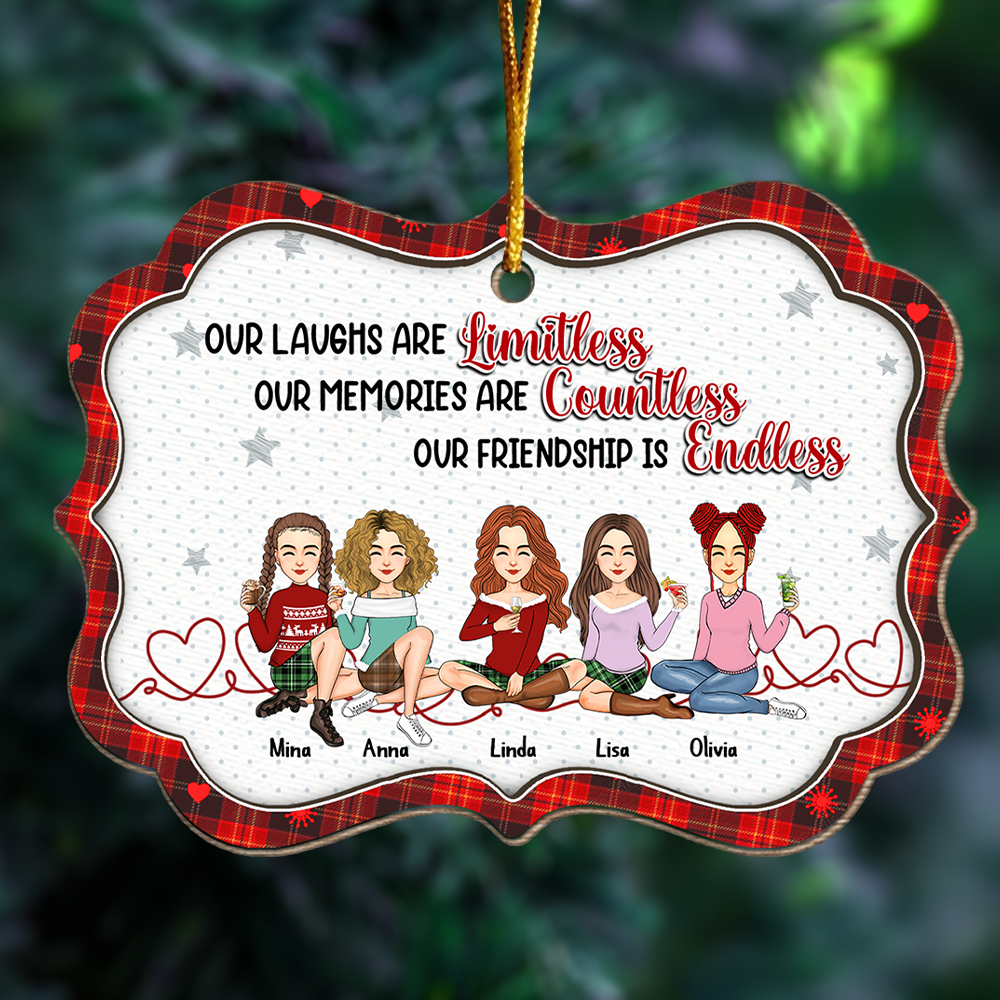 Let The Good Times Roll - Bestie Personalized Custom Ornament - Christmas Gift For Best Friends, BFF, Sisters