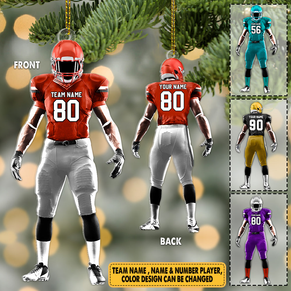Football Player Ornament Gifts For Football Lovers - Custom Gift For Football Player K1702