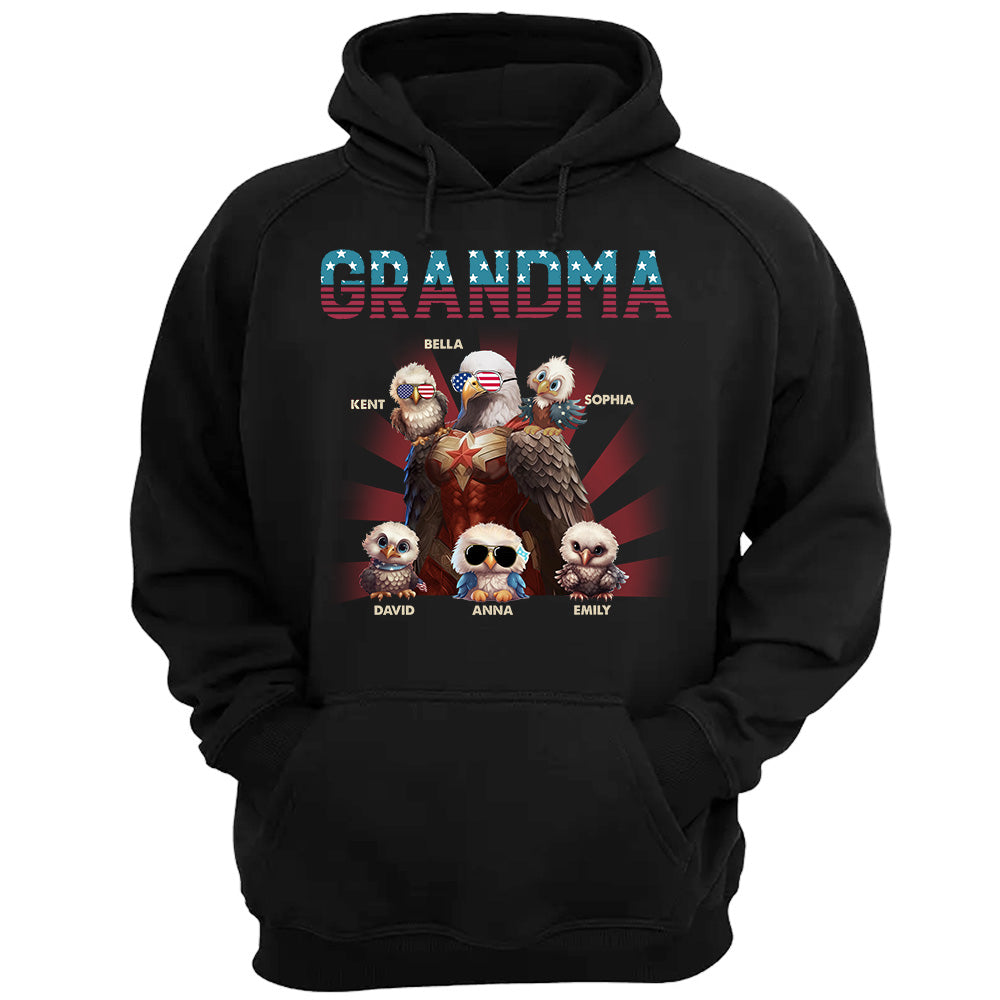 Grandma America Eagle Personalized Patriotic Bald Eagle Shirt