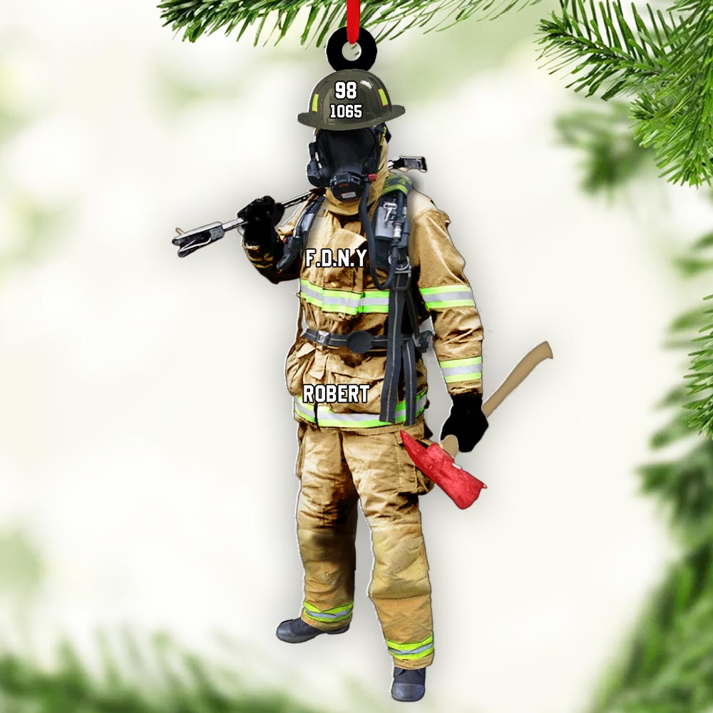 Custom Firefighter On Duty Personalized Ornament Gift For Firefighter Fireman