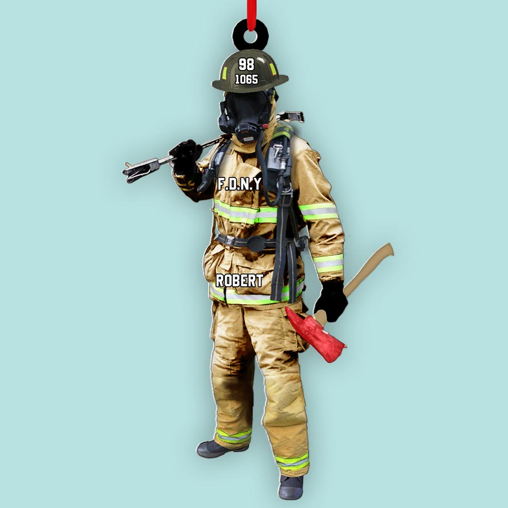Custom Firefighter On Duty Personalized Ornament Gift For Firefighter Fireman