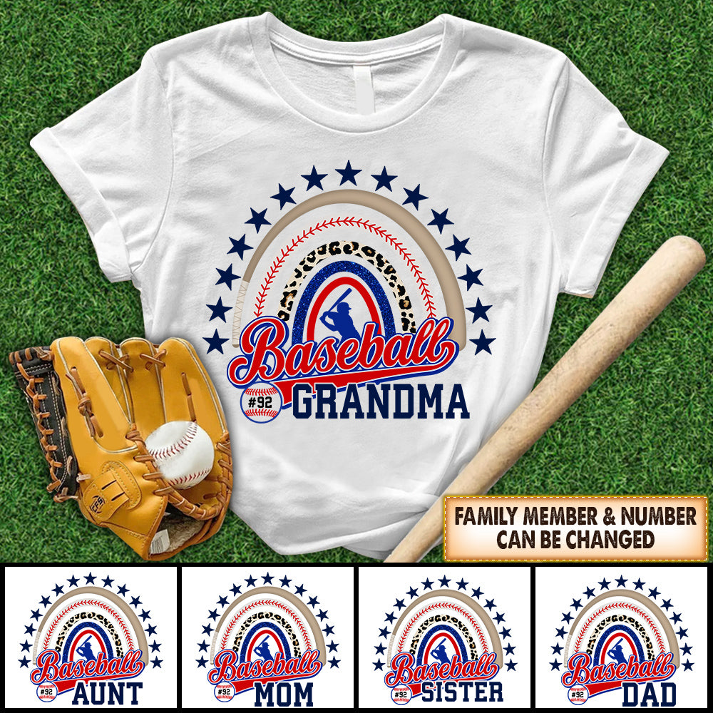 Peresonalized Shirts Baseball Mom Grandma Boho Rainbow Shirt For Sport Mom Grandma Shirt Hk10 -