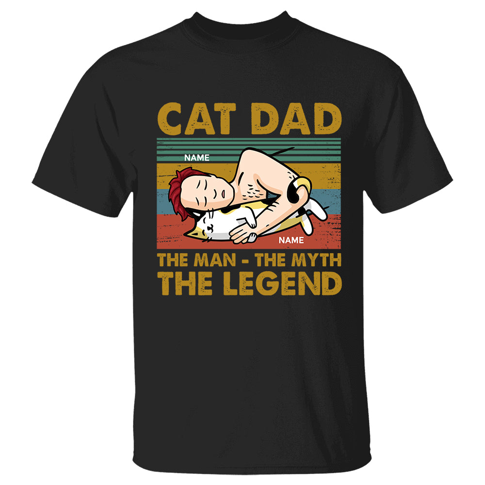Cat Dad The Man The Myth The Legend Personalized Shirt