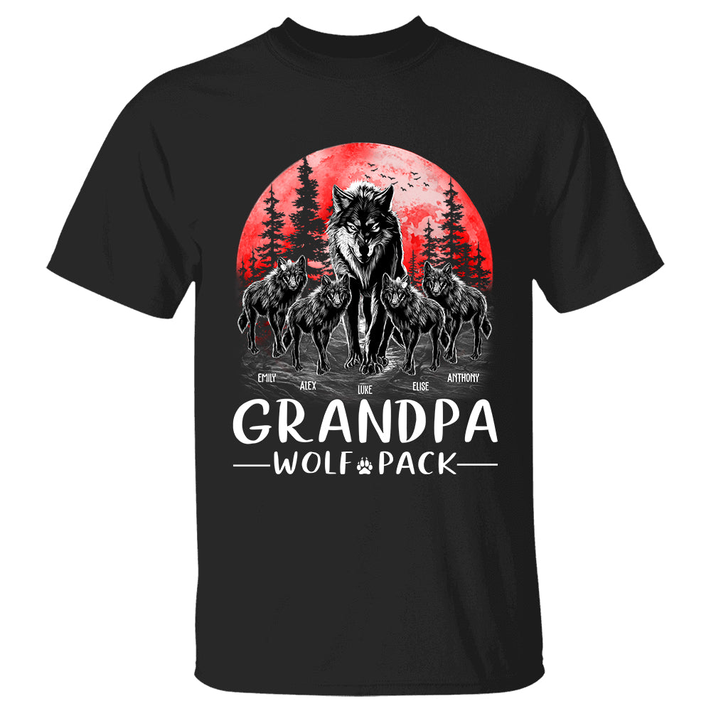 Wolf Pack Shirts, Wolf Family Matching Personalized Shirts, Mama Wolf, Papa Wolf, Family Wolf Pack