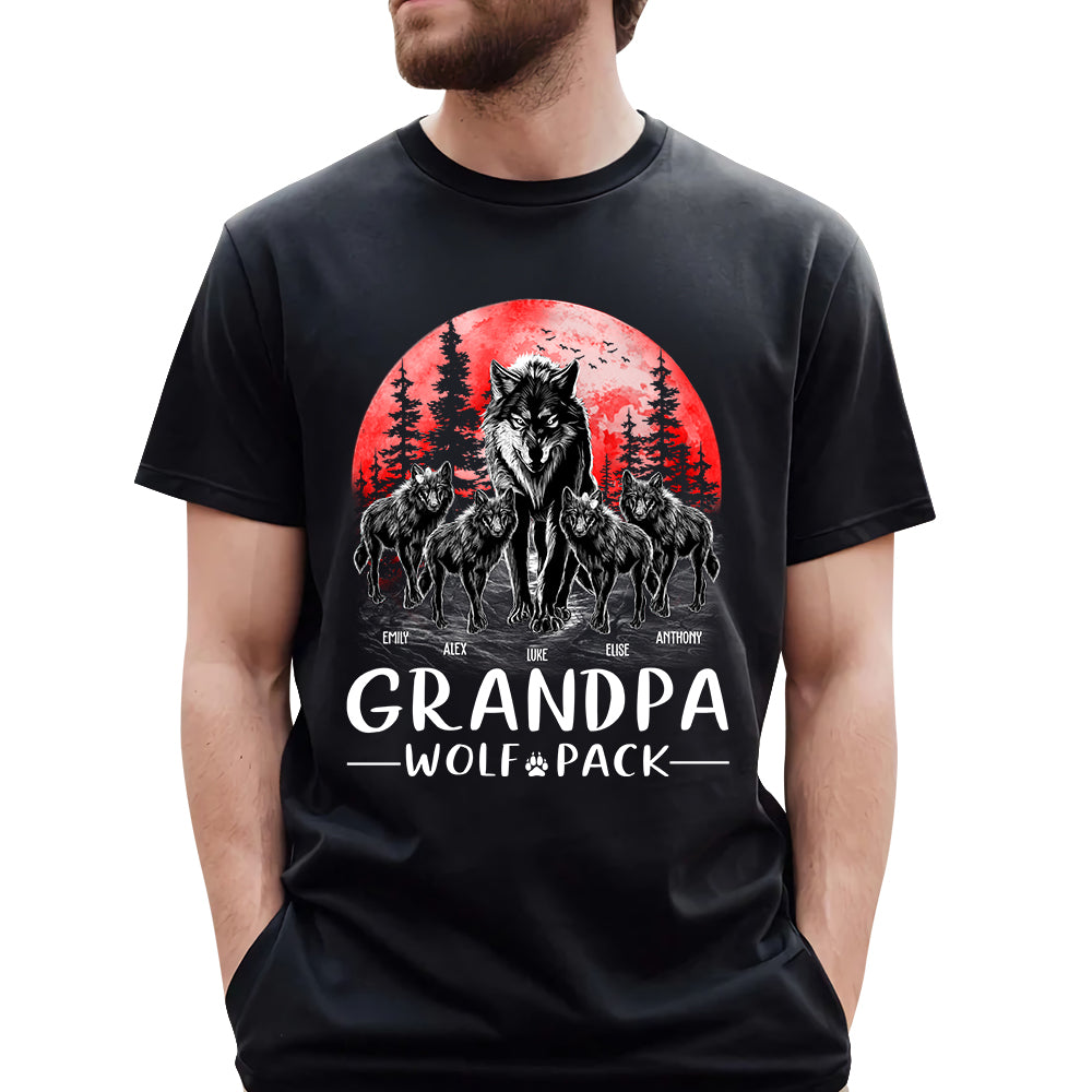 Wolf Pack Shirts, Wolf Family Matching Personalized Shirts, Mama Wolf, Papa Wolf, Family Wolf Pack