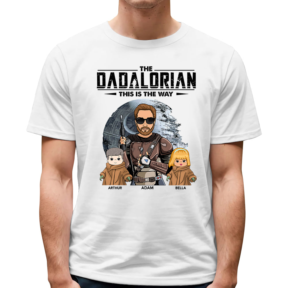 The Dadalorian With Kids - Personalized Shirt Gift For Dad Mom