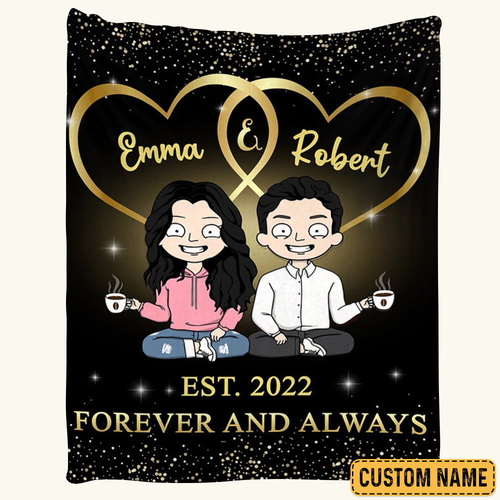 Forever And Always Est Couple Blanket