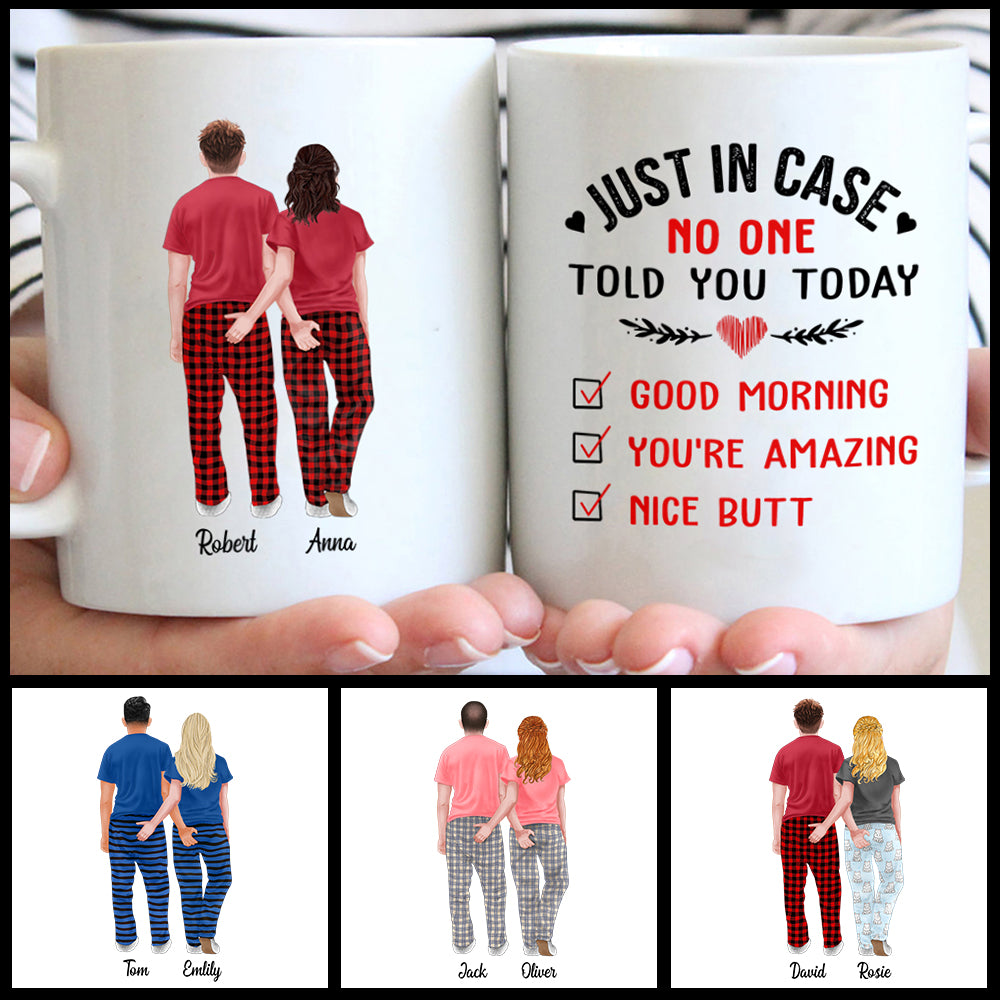 Good Morning, You're Amazing And Nice Butt Custom Mug Gift For Couple