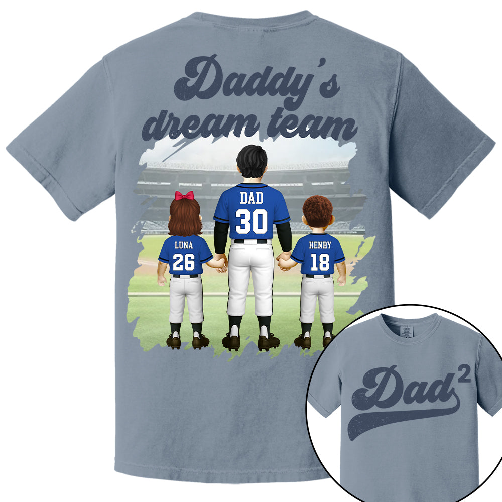 We Hit A Homerun Scoring You As Our Dad, Personalized Baseball Shirt For Dad Grandpa A2110 Hv01