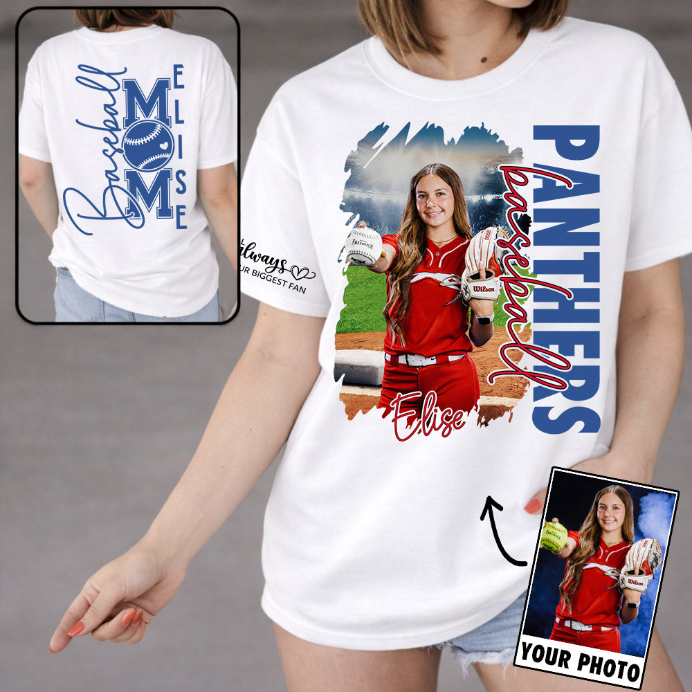 Custom Photo Baseball Shirt, Personalized Baseball Mom Shirt, Baseball Hoodie, Baseball Dad Sweatshirt T1807