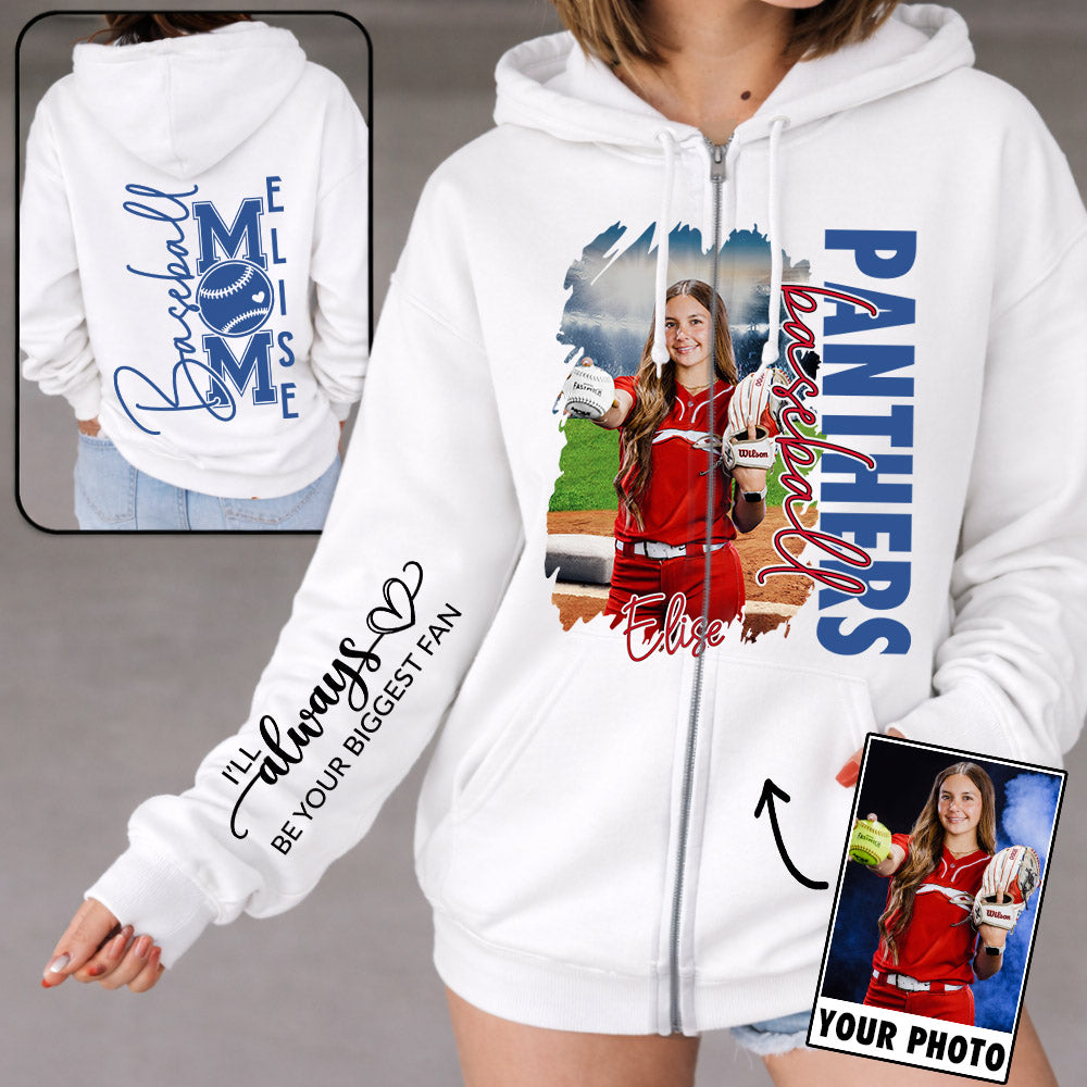 Custom Photo Baseball Shirt, Personalized Baseball Mom Shirt, Baseball Hoodie, Baseball Dad Sweatshirt T1807