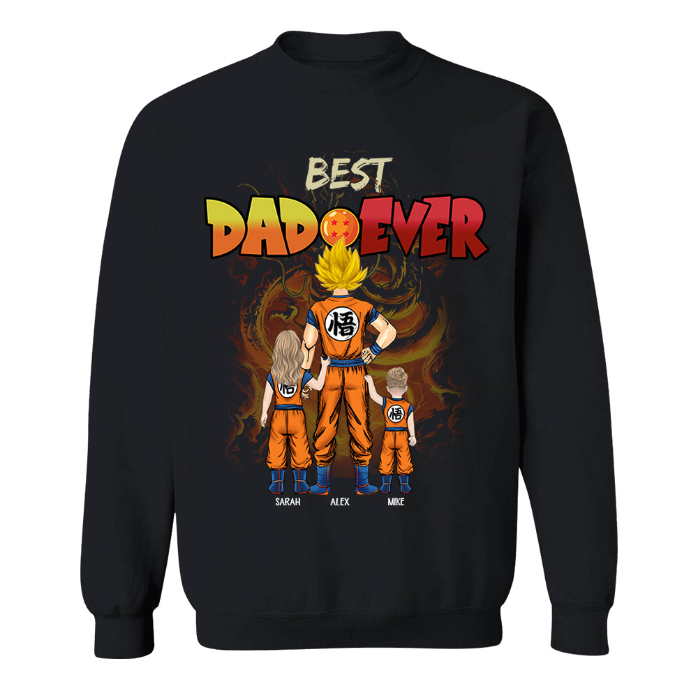 Personalized Best Dad Ever Shirt - Dragon Dad Custom Shirt Gift For Dad