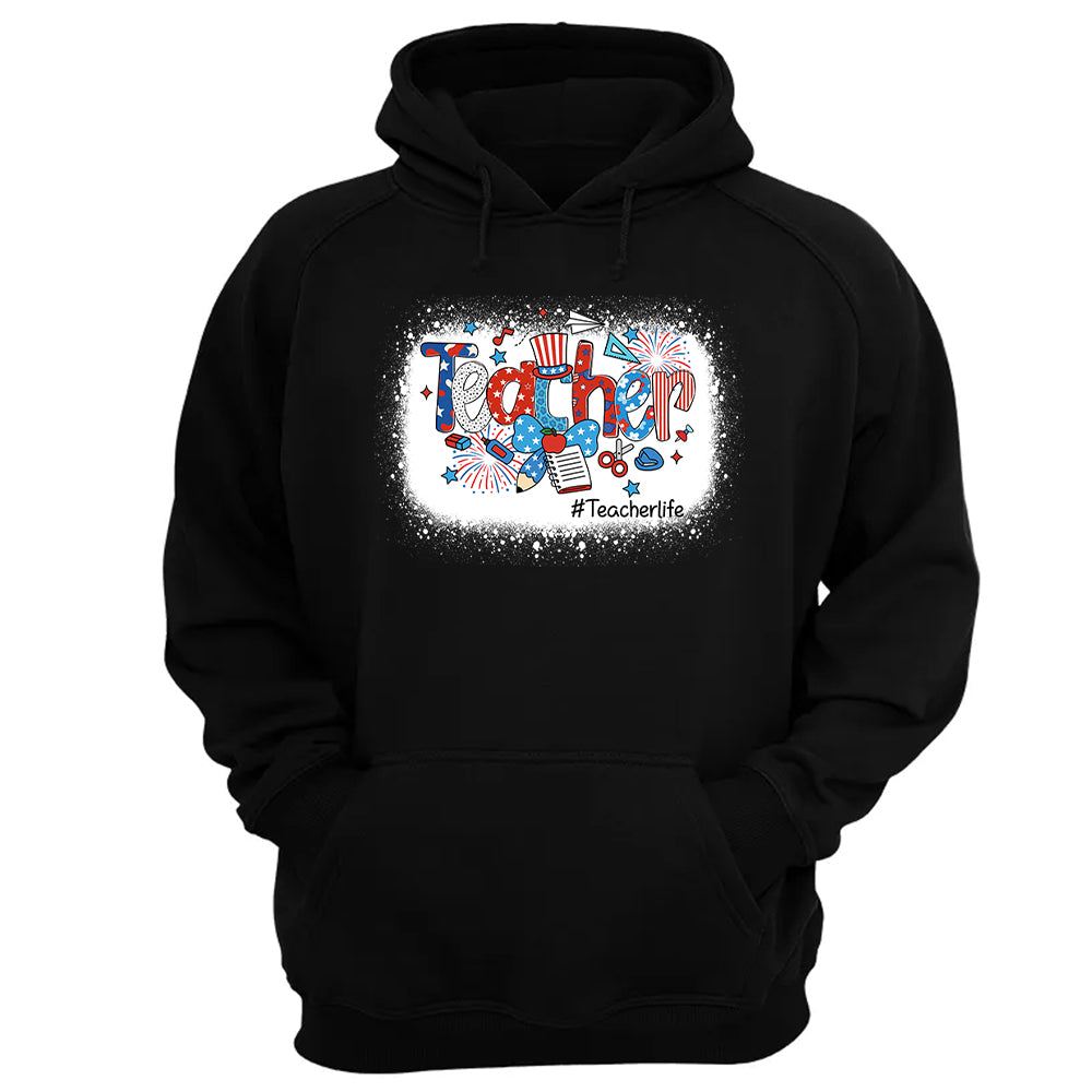 Personalized Teacher 4th of July Shirt - Custom Teacher's Level Nh00