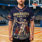Undefeated Since 1776 Custom Baseball Jersey – USA Basketball Patriotic Jersey Gift T24