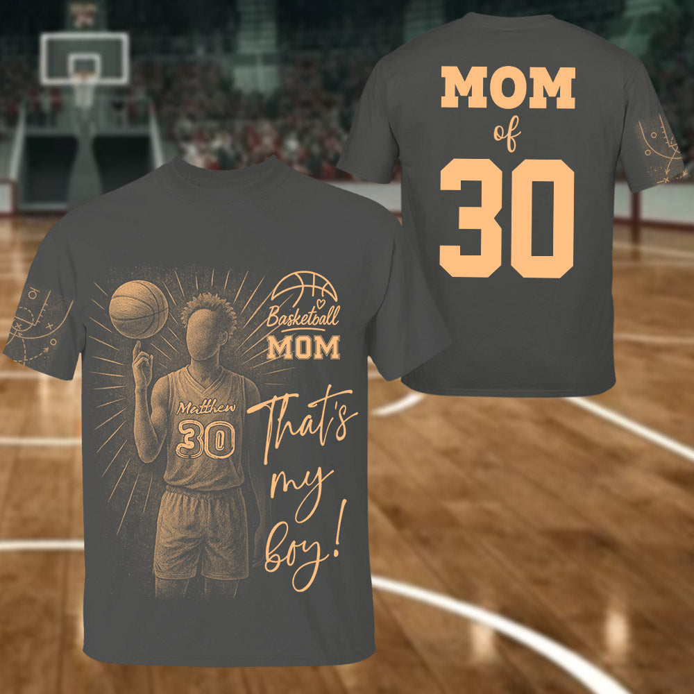 Personalized Bleach Style Basketball Shirt For Basketball Mom Pt99