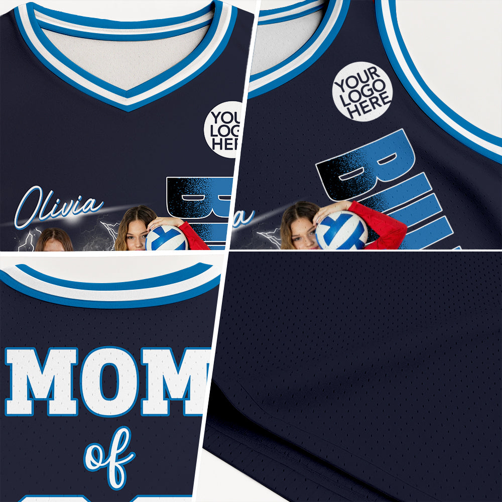 Custom Photo Volleyball Player Jersey- Personalized Team Name School Name Bootleg Jersey NA04 Li29