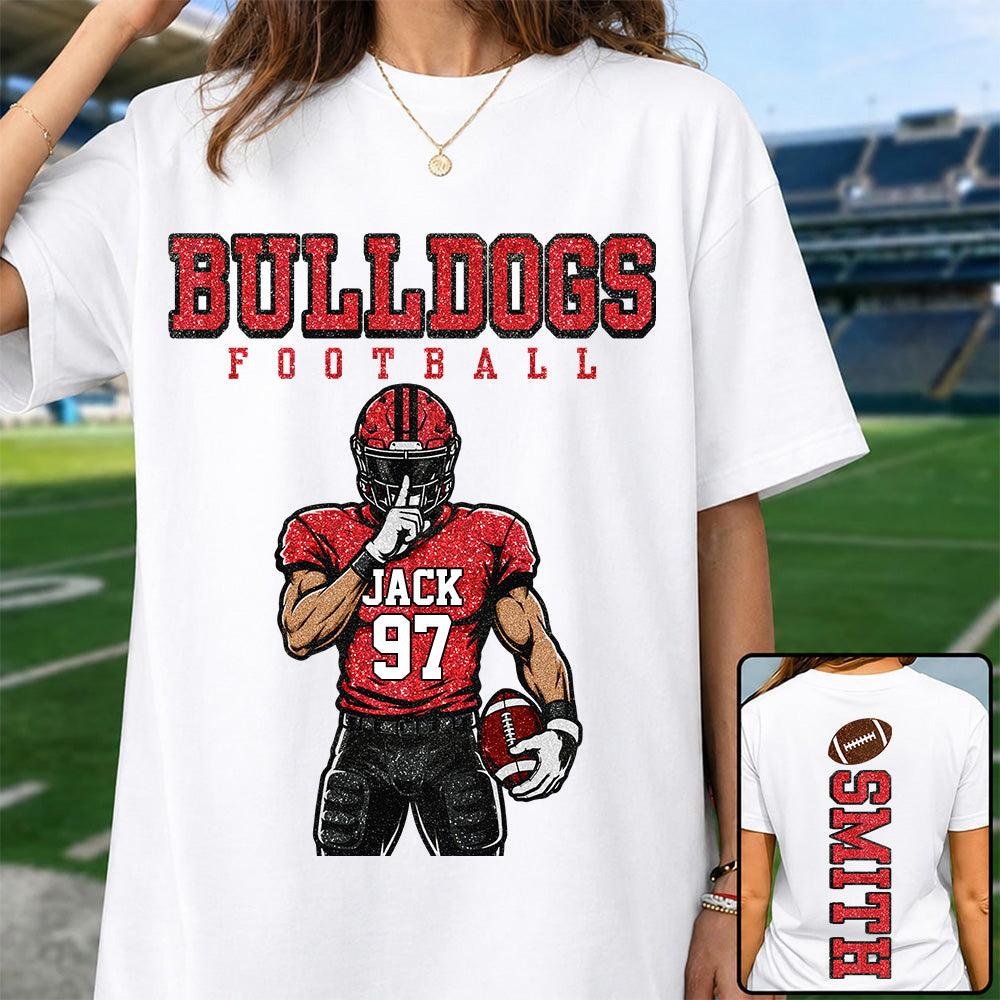Personalized American Football Mom Shirt - Football GameDay Custom Shirt For Mom, Dad Na02 T24