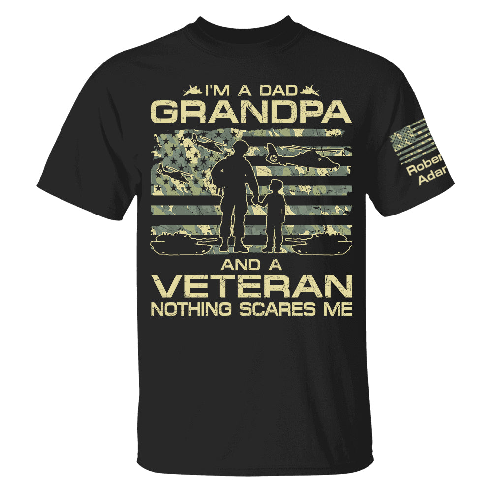 I'm A Dad Grandpa And Veteran Fathers Day Veteran T-Shirt