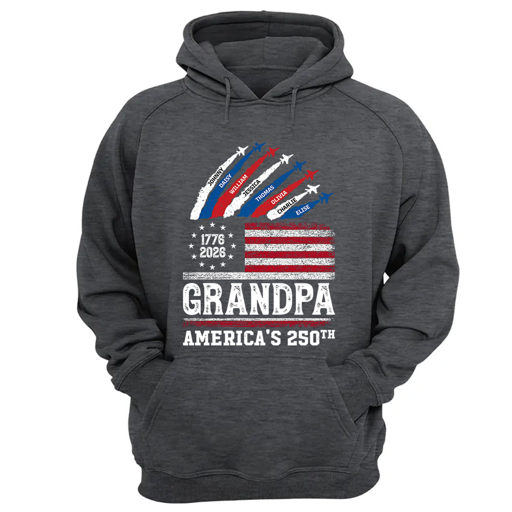 Proud Dad Grandpa Nation Flag American 250th Anniversary, Personalized Cool Shirt For Father's Day, Gift For Dad, Grandpa, Husband MI209 VH01