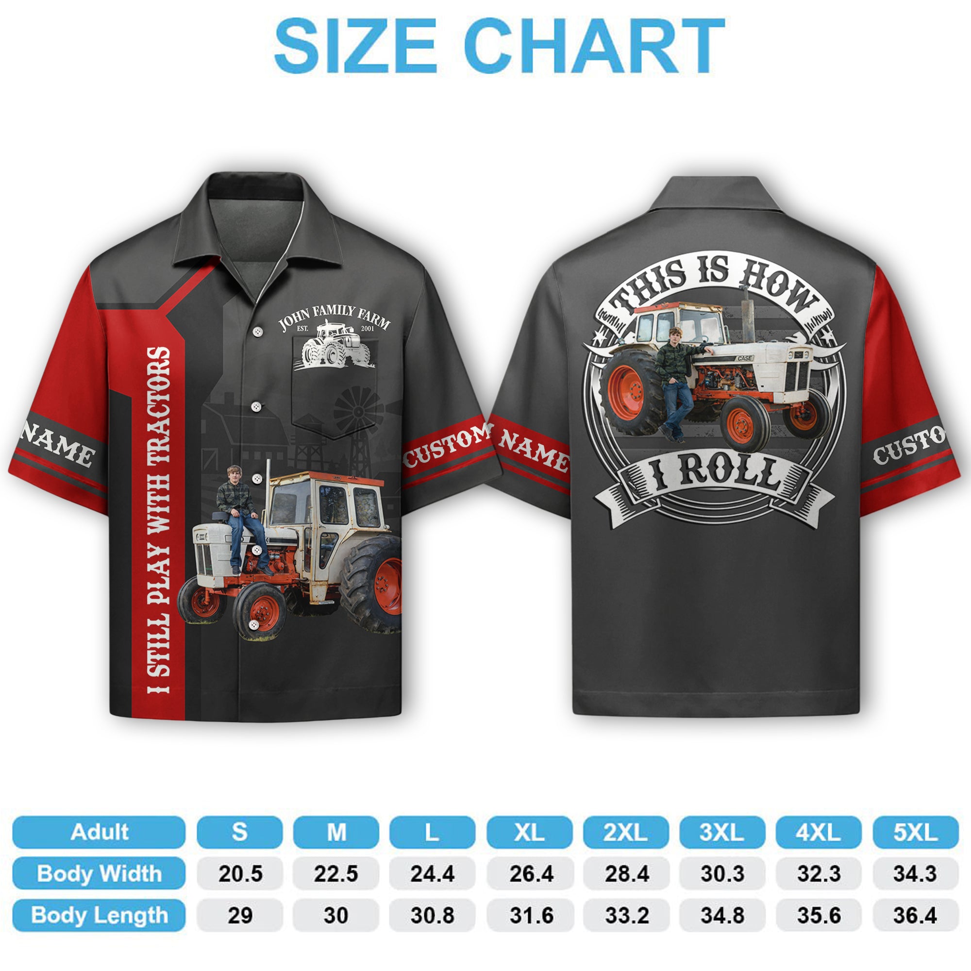 I Still Play With Tractors - Custom Photo Farming Shirt - Personalized Name Farming Shirt T1807 Hv01