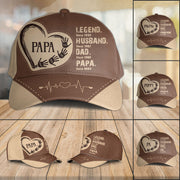 Legend, Husband, Dad And Papa Since - Personalized Classic Cap Pt99