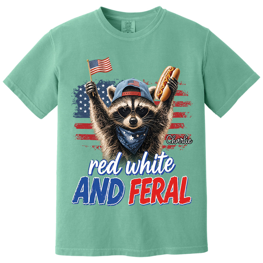 Red White And Patriotic Raccoon, Custom Photo Pet Dog Cat & Raccoon Shirt, Funny USA Animal For 250 Years Of Freedom, July 4th Gift MI209 VH01