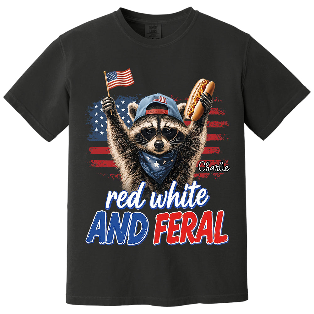 Red White And Patriotic Raccoon, Custom Photo Pet Dog Cat & Raccoon Shirt, Funny USA Animal For 250 Years Of Freedom, July 4th Gift MI209 VH01