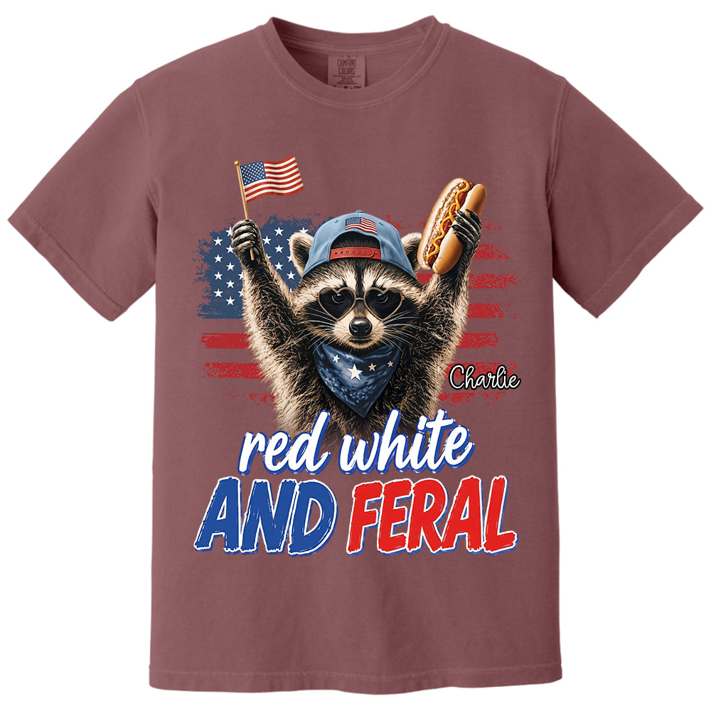 Red White And Patriotic Raccoon, Custom Photo Pet Dog Cat & Raccoon Shirt, Funny USA Animal For 250 Years Of Freedom, July 4th Gift MI209 VH01